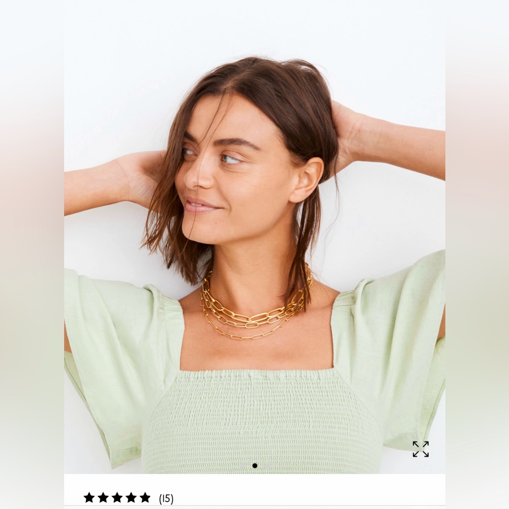 (Nwt See Details) Madewell Large Paper Clip Chain Necklace